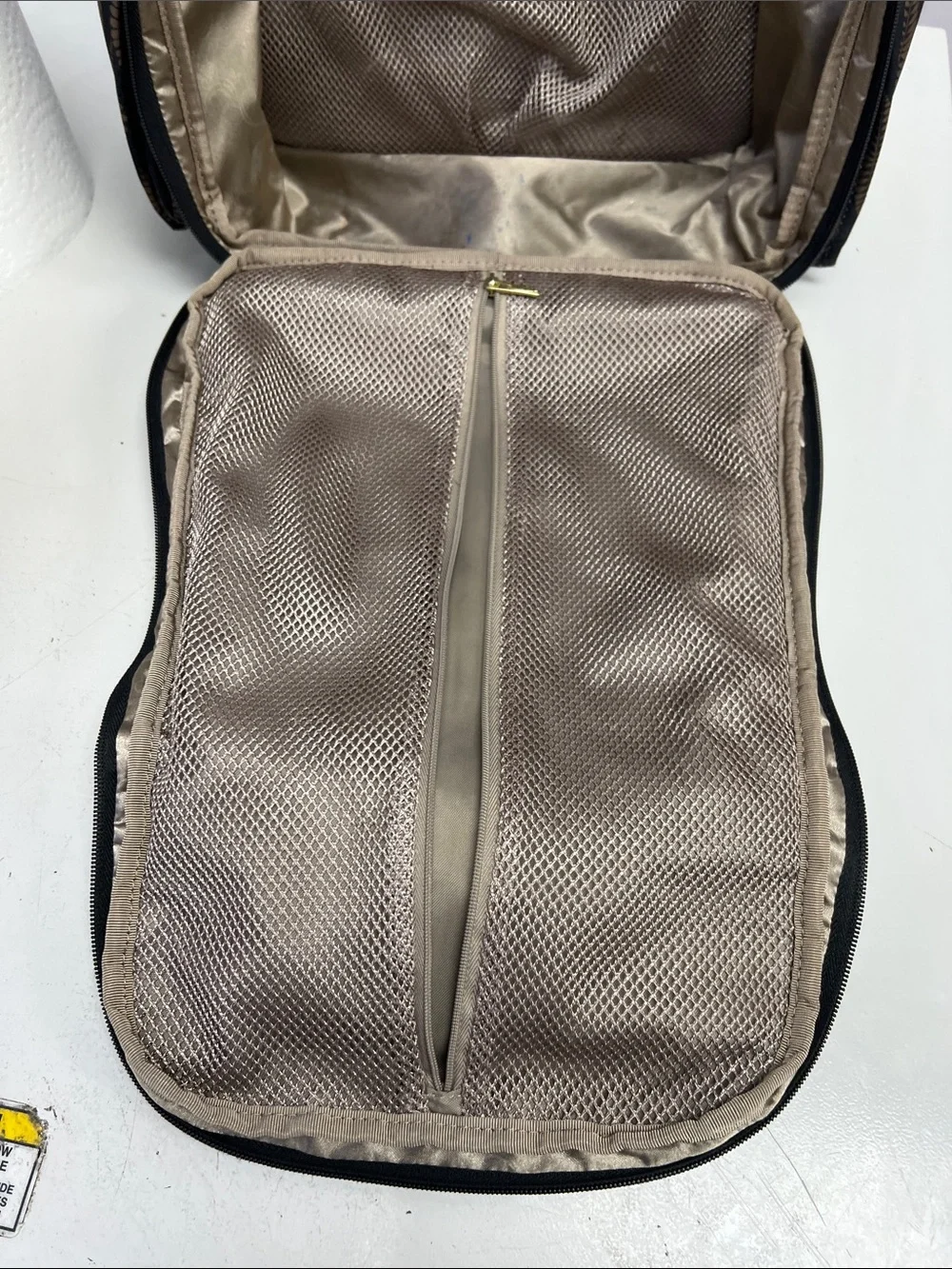 JuJuBe Patterned Diaper Backpack - Black & Gold Leaf Print